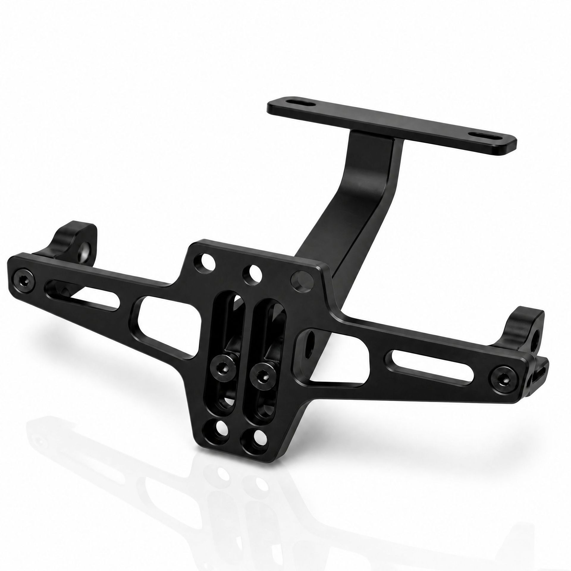 Motorcycle and aircraft rear license plate bracket, adjustable support bracket, CNC aluminum alloy universal car rack, modified electric vehicle accessories