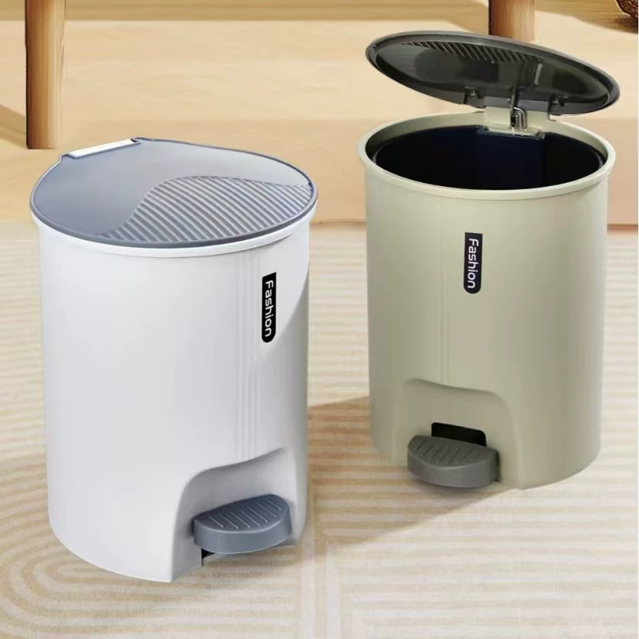 Мусорный бак с крышкой ногой, чтобы наступить на партию дома большой размер гостиная кухня туалет туалет туалет с круглым мусорным баком