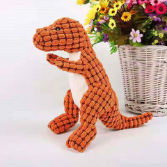Manufacturer wholesales pet plush toys, dog toys, teeth-resistant, sound-making toys, dinosaurs, direct supply