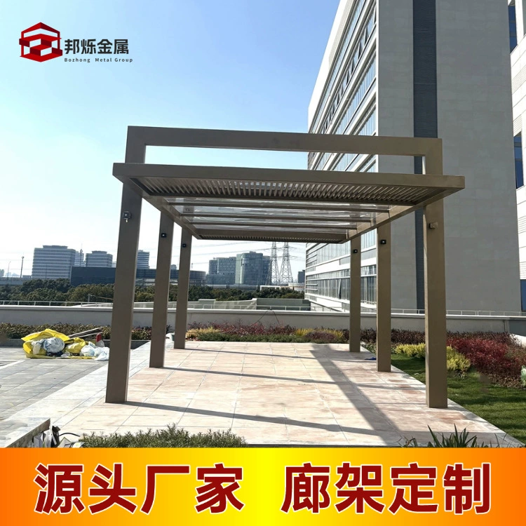 Большая конструкция павильона из нержавеющей стали, лазерная резка, гибка и сварка нержавеющих стальных листов, металлический коридор из алюминиевых пластин, Шанхай.