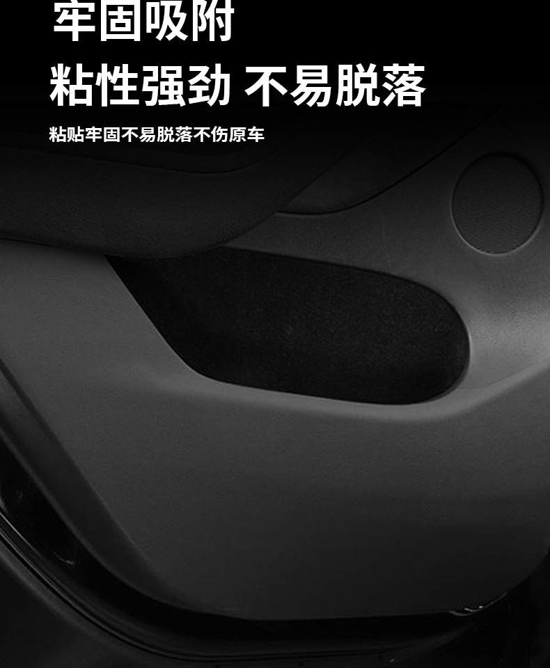Suitable for the New Version of Tesla Model Y/3 Front and Rear Door Edge Anti-Kick Pad Leather Patch Stain-Resistant Threshold Welcome