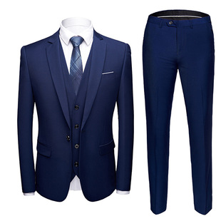 Men's suit Foreign Trade Korean Style Workwear Slim-fit Small suit Best Man and Groom Wedding Dress Three-piece suit