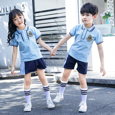 2021新款幼儿园园服夏装英伦风儿童校服小学生班服毕业服套装学院