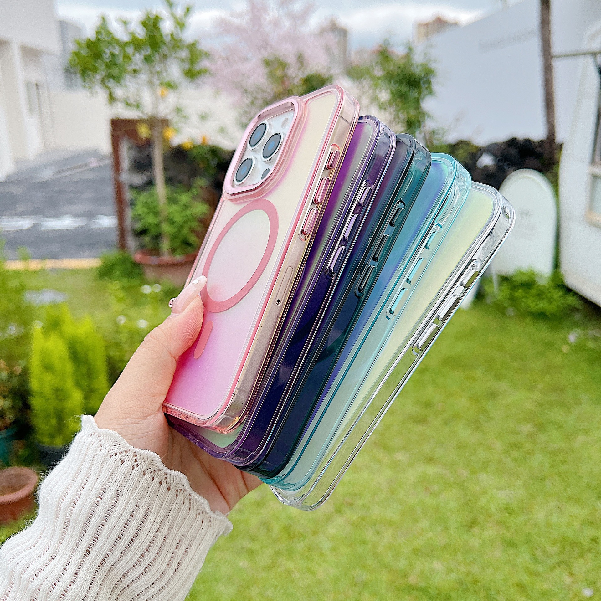 Funda magnética camaleón bright shadow para iphone y samsung_voghion.com
