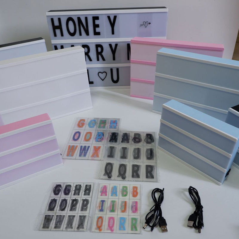 Suministro directo de fábrica transfronterizo Amazon luminoso LEDA3 A4 A5 A6 carta caja de luz amor modelado luz al por mayor