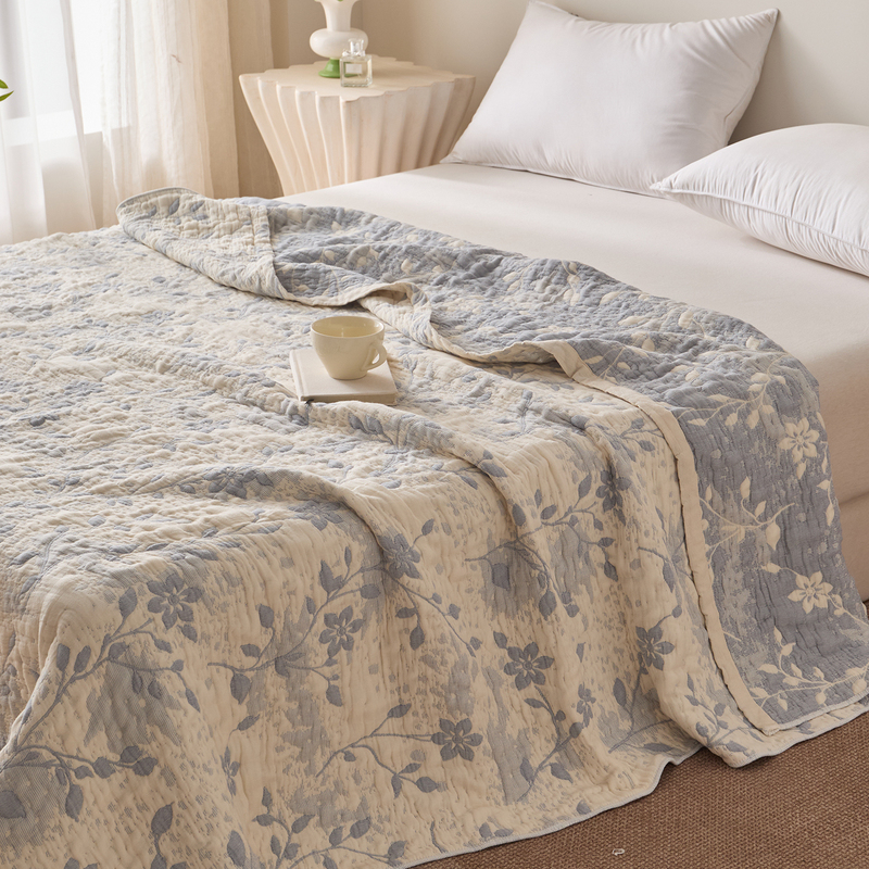 Pure Cotton Gauze Towel Blanket, All-Cotton Sofa Throw Blanket, Office Nap Blanket, Bed Blanket, Suitable for All Seasons
