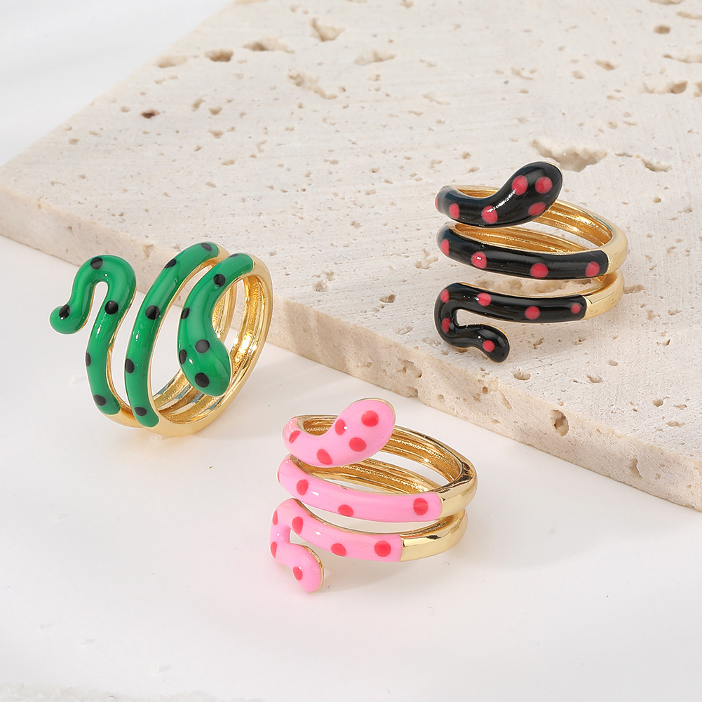 Fashion Snake Copper Open Ring Plating Copper Rings