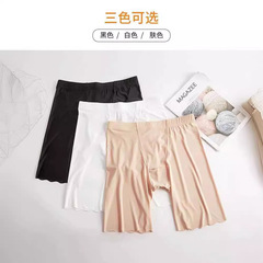 夏用アイスシルク安全パンツ レディース 露出防止 五分丈 シームレス ノンロール 薄手 大きいサイズ 着痩せ効果 ベアレッグ
