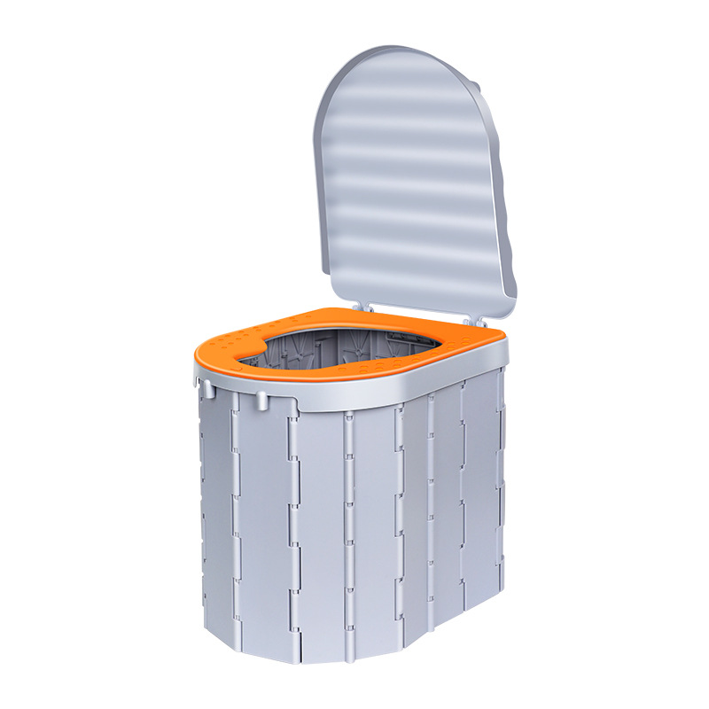 Inodoro plegable al aire libre, automóvil portátil, baño móvil, recorrido sin conductor, equipo de viaje, asiento de campamento para adultos para mujeres