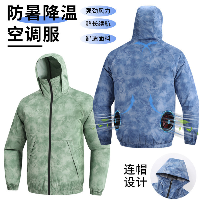 New Fan Sun Protection Clothing, Heatstroke Prevention Outdoor Work Clothes, Refrigeration Fishing Clothing for Men and Women with Fans to Cool down New Fan Sun Protection Clothing, Heatstroke Prevention Outdoor Work Clothes, Refrigeration Fishing Clothing for Men and Women with Fans to Cool down