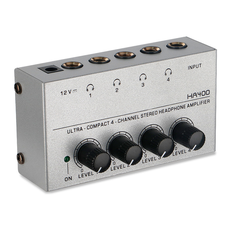 Quad Headphone Amplifier HA400 Studio Mixer Monitor Amplifier Multi-Channel Headphone Amplifier