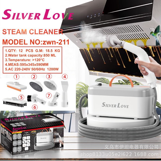 Cross-Border High-Temperature Steam Cleaner for Sterilization and Oil Removal, Household Kitchen and Toilet Fume Equipment, Air Conditioner Cleaning Mop