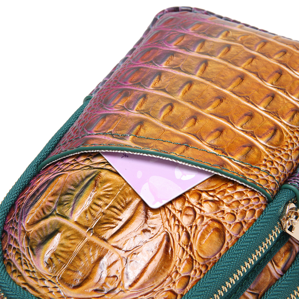 Retro Women's Chest Bag With Crocodile Pattern And Wide Strap_voghion.com