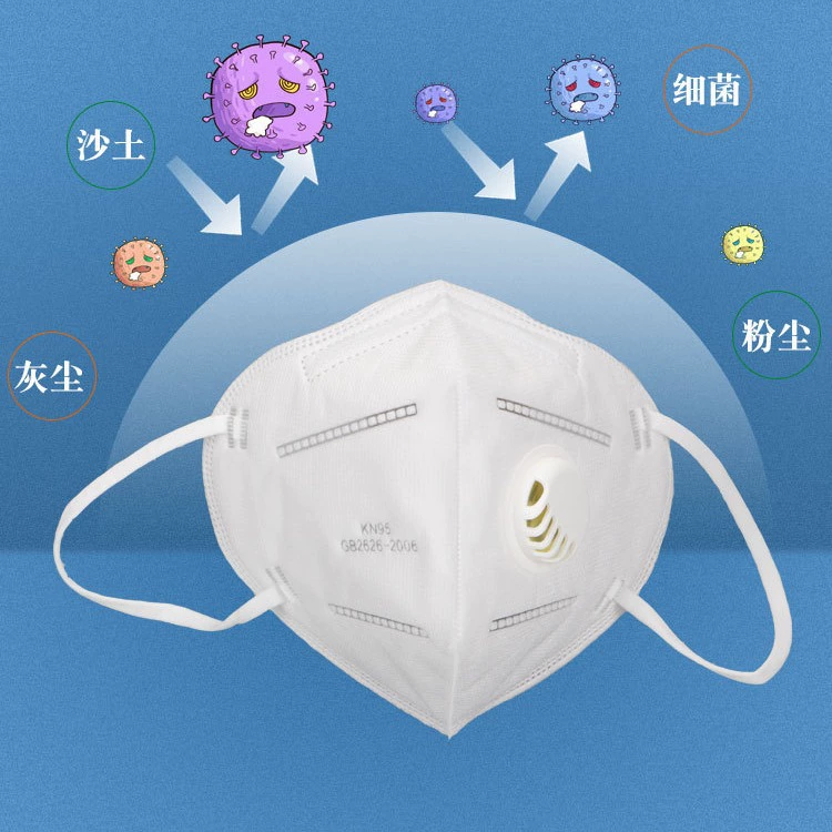Немедицинские KN95 с дыхательным клапаном маска национальный стандарт белый английский независимый пакет для подвесных ушей