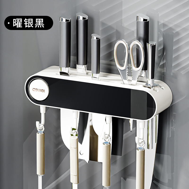 Rack de cuchillos de cocina tipo pared 2024 nuevo tipo de alto valor de superficie de herramientas de cocina especial rack de almacenamiento multifuncional integral