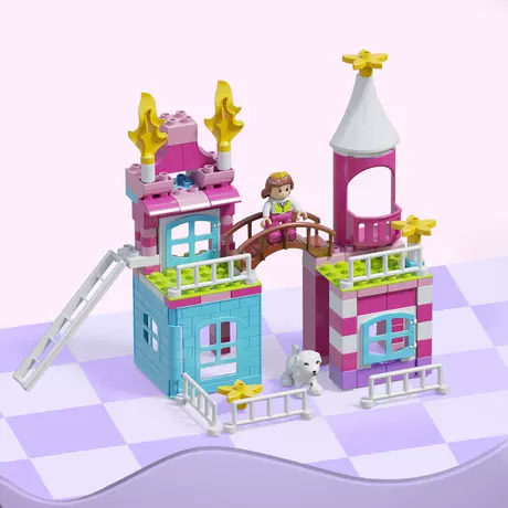 111 large particle girl castle building blocks