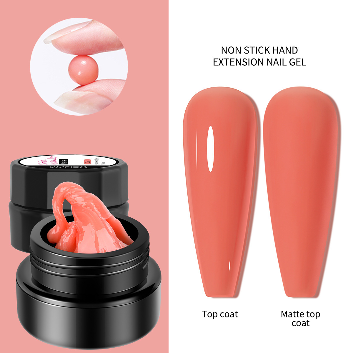 Gel Sólido Esculpible para Extensión de Uñas Fórmula No Pegajosa