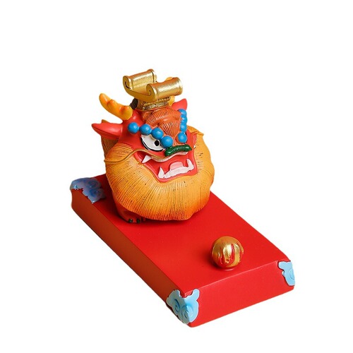 Guochao Dragon Figurine Phone Stand Company Annual Meeting Gift Practical Gift Cultural and Creative 12 Zodiac Dragon Year Gift