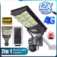 Уличный фонарь на солнечной батарее с монитором, видеокамера видеонаблюдения, светодиодное освещение, видеокамера, 4G