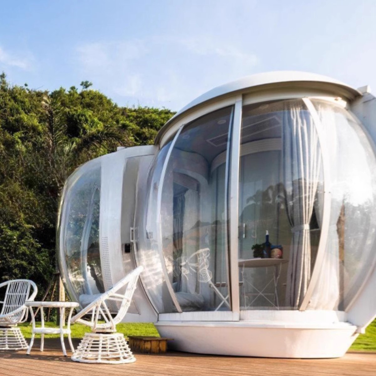 Exposición al aire libre de nivel profesional esférica cabina de cabina