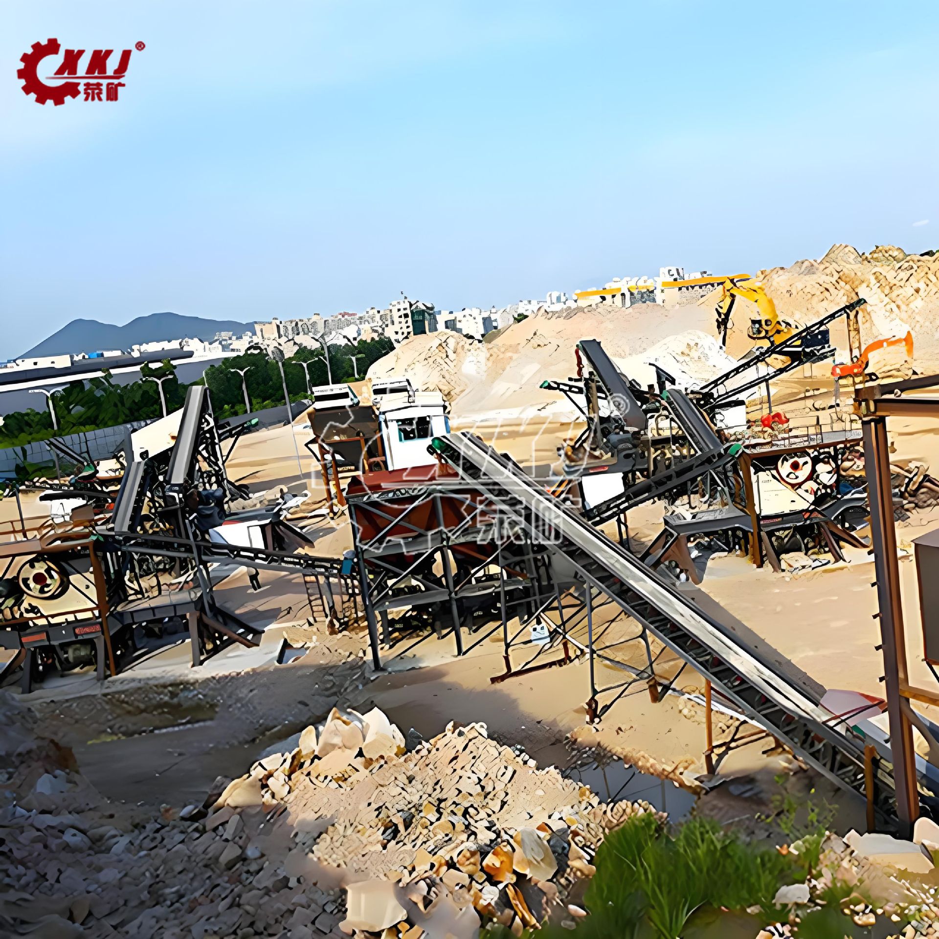 时产100吨破碎生产线设计合理 实用性强破碎生产线流程石头破碎线