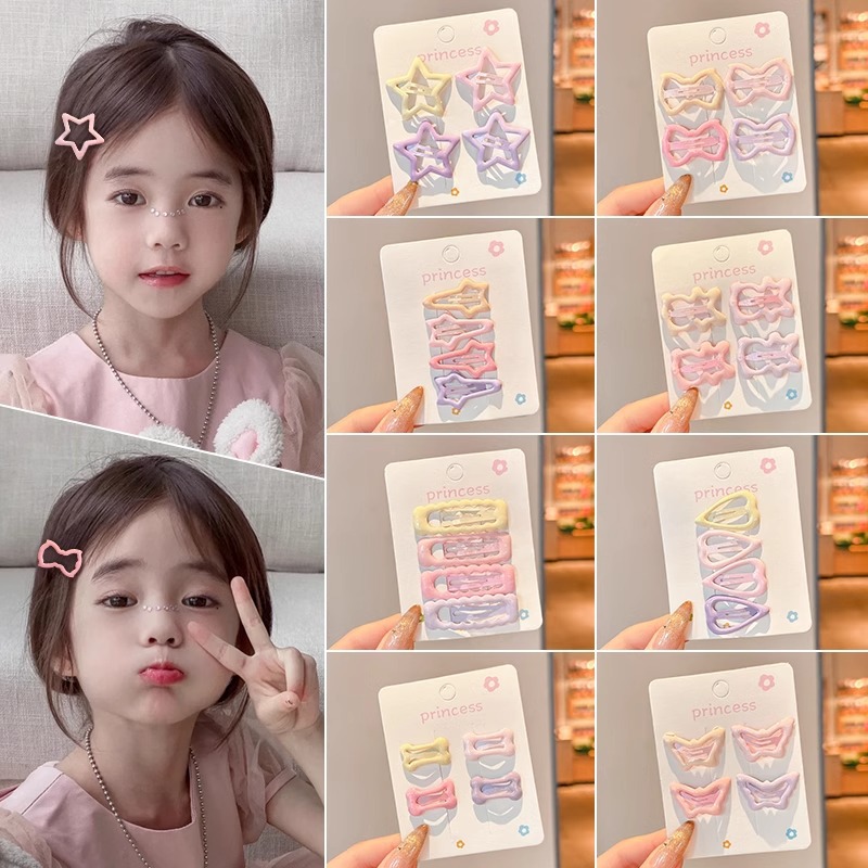 Dulces lindas estrellas clips para el cabello de niños frente lateral clips para el cabello de las niñas no lastimar clips para el cabello bb tocado