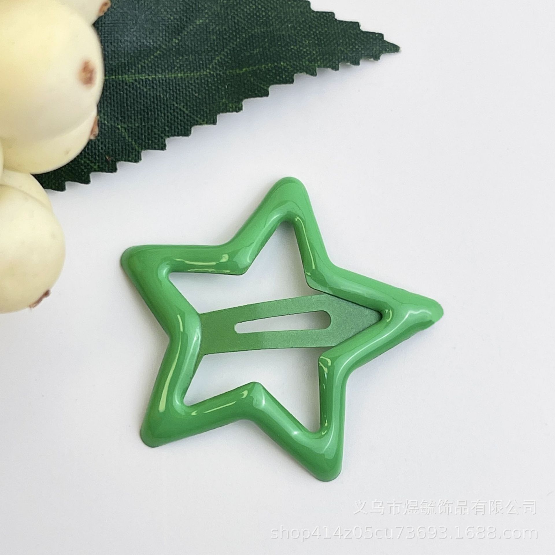 Color drip Star clip 3.2cm dark green