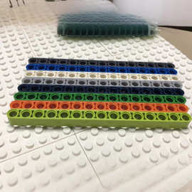 一公斤约252颗粒兼容乐高32278厚连杆散件1x15孔臂64871积木