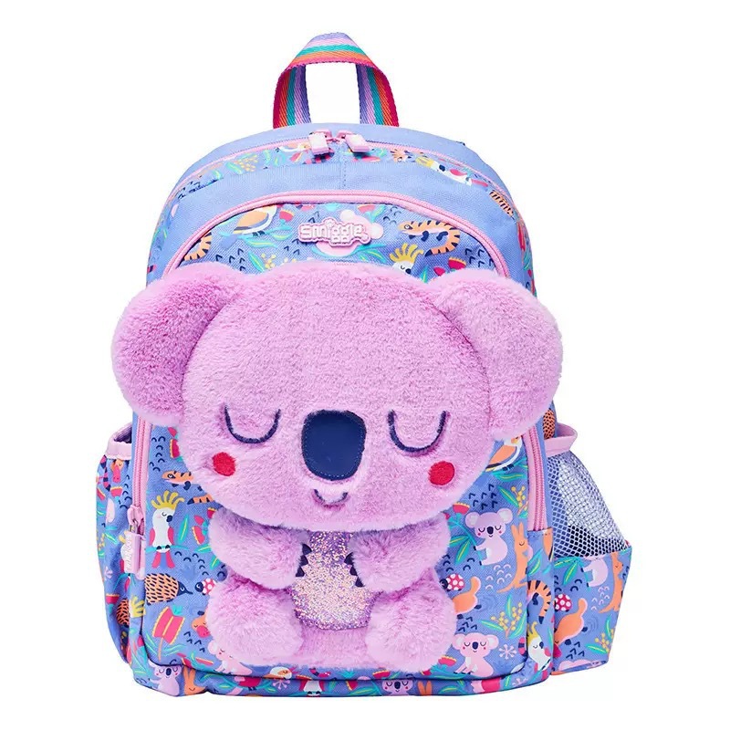 Australia Smiggle caricatura mochila de tamaño medio jardín de infantes mochila de hombro 3D con sombrero de caricatura