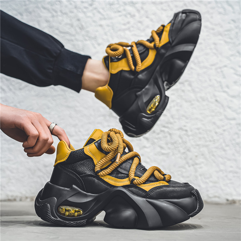 Casual Sports Shoes Men Thick Sole Autumn Winter Height Increasing_voghion.com