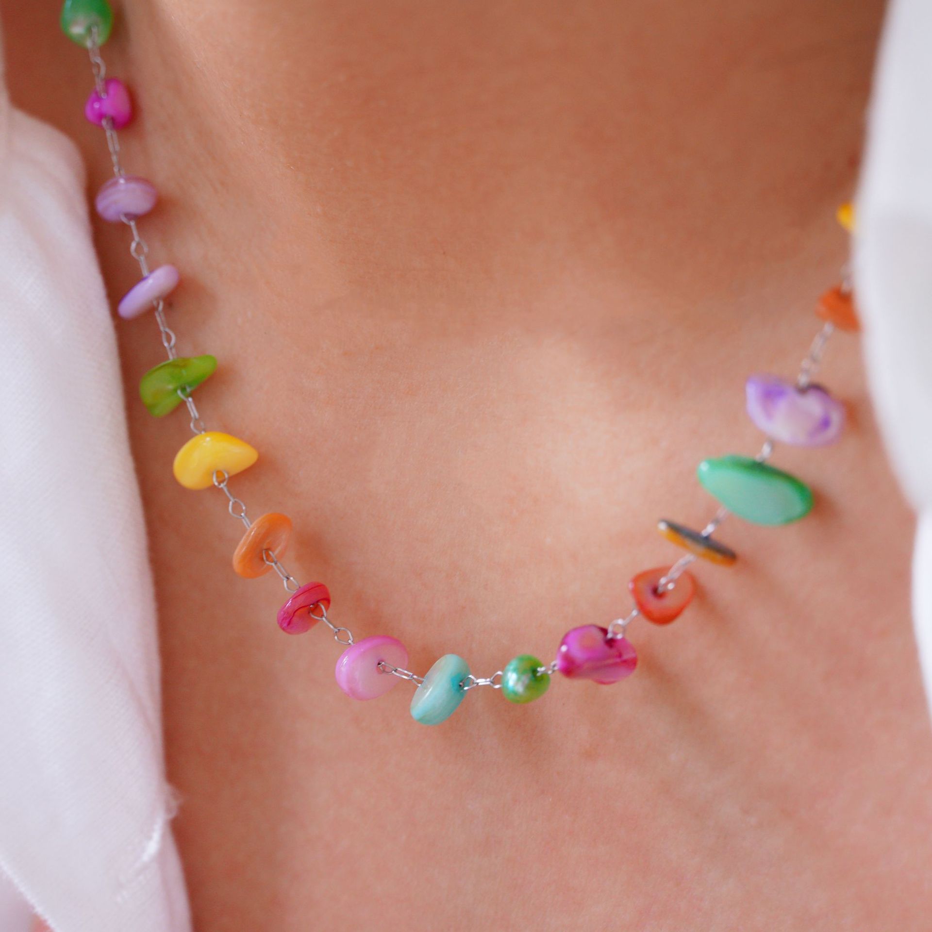 Elegant Lady Streetwear Natural Stone Titanium Steel Geometric Plating Women's Jewelry Set display picture 3