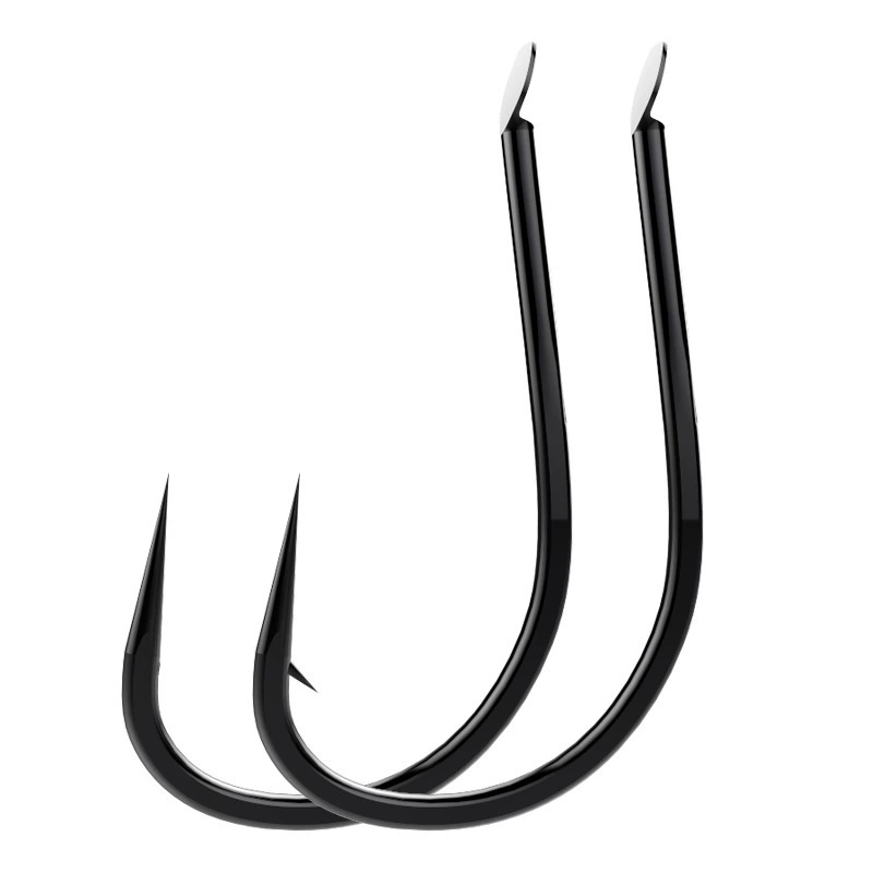 Imported loose hook crooked mouth Izu, piercing spine -free fish hook wild fishing catfish, grass fish, black fish fishing, wholesale fishing hook