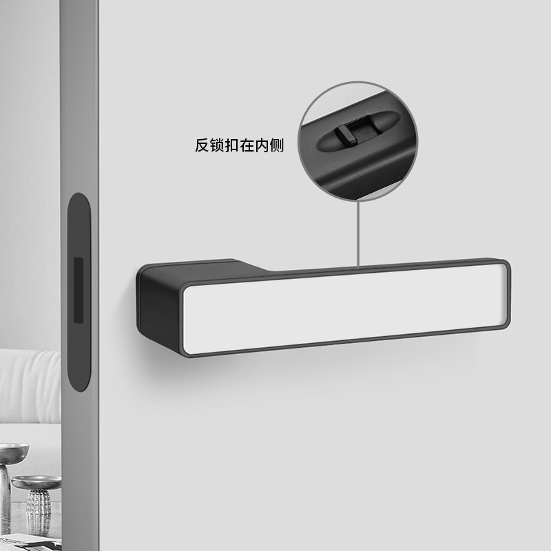 極簡生態ドアロック一体錠寝室ドアロック室内ドアロック|undefined