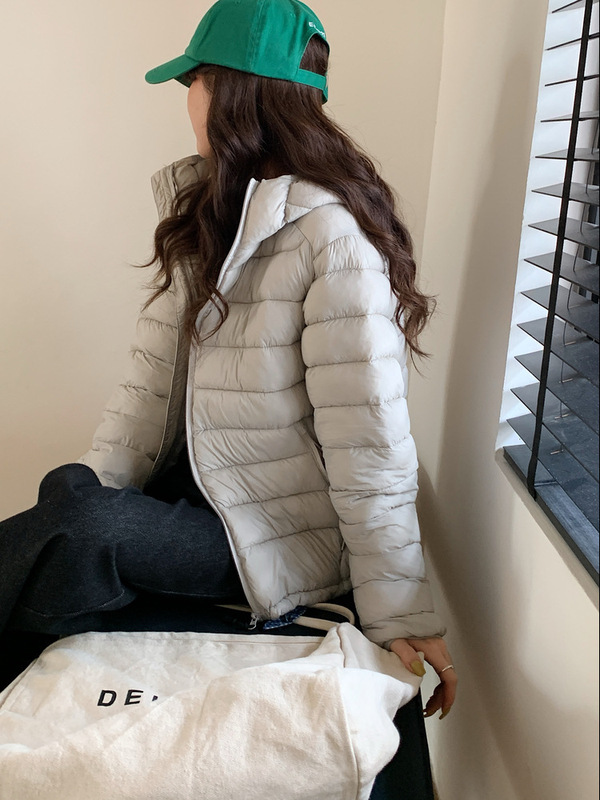 大码棉服女冬季新款轻薄连帽小棉袄韩版宽松时尚保暖棉衣外套|undefined