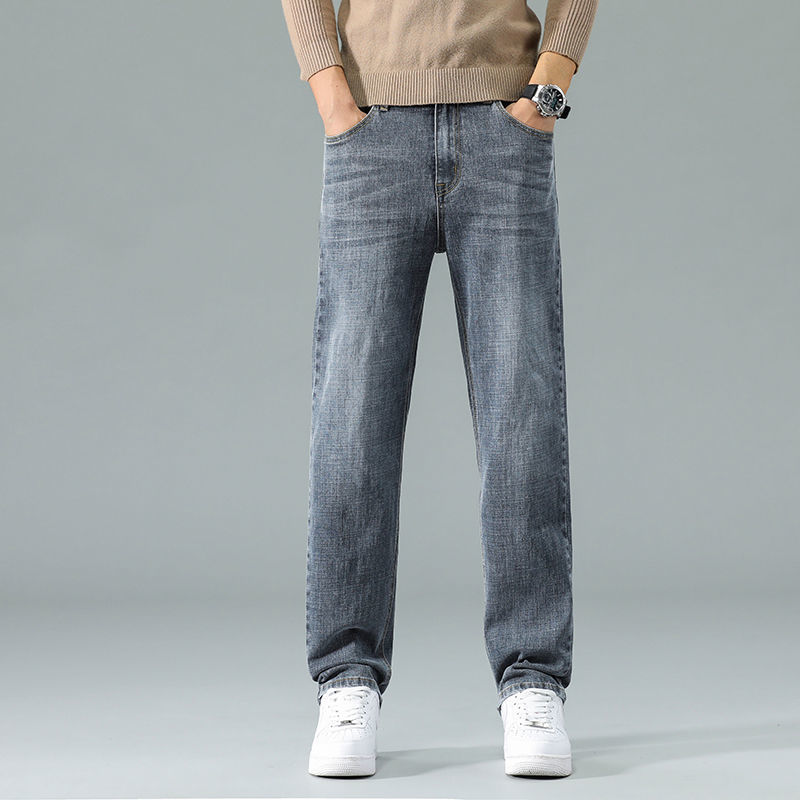 Otoño, primavera y otoño, pantalones jeans de moda para hombres, pantalones rectos largos, pantalones largos casuales para hombres, otoño y invierno