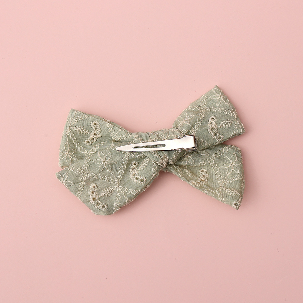 Europa e Stati Uniti nuovi accessori per capelli per bambini fiocco per neonati fermaglio per capelli ricamato tessuto ricamato ragazze fermaglio laterale copricapo all'ingrosso_voghion.com