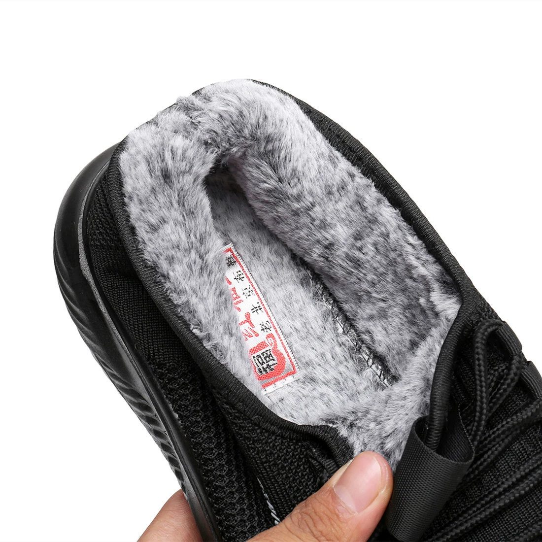 Fleece keep warm polyurethane sports shoes platform, plus size