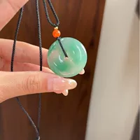 Изысканный натуральный бутик Dulong Jade Africa Cui Ping Ping пряжка Чистый натуральный нефритовый лед