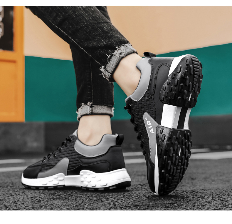 Chaussures pour hommes confortables et neuves, chaussures de sport à semelle épaisse tout-en-un, décontractées pour hommes_voghion.com