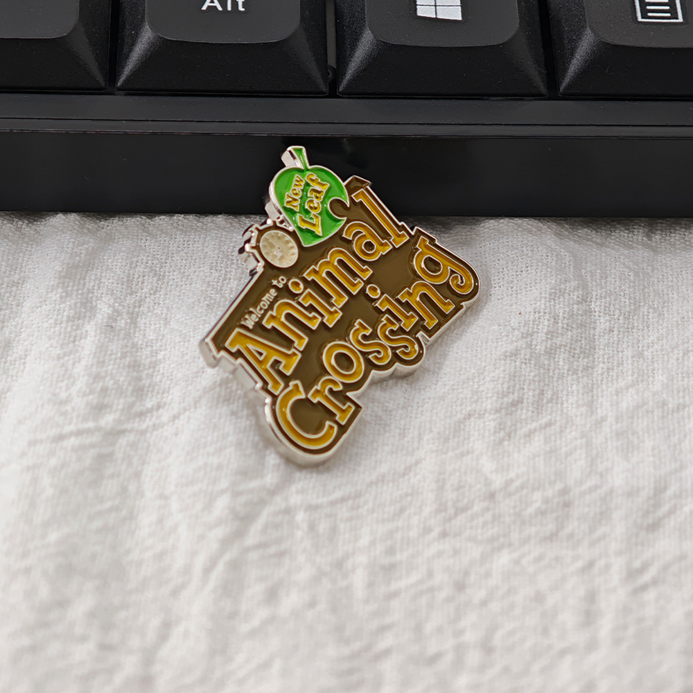 Animal Crossing New Leaf Logo Enamel Pin Game Badge Game Fan Collectible Ornament Gift Accessory