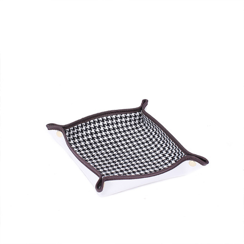 Watch key storage tray canvas leather entrance entrance living room coffee table sundries PVC storage box