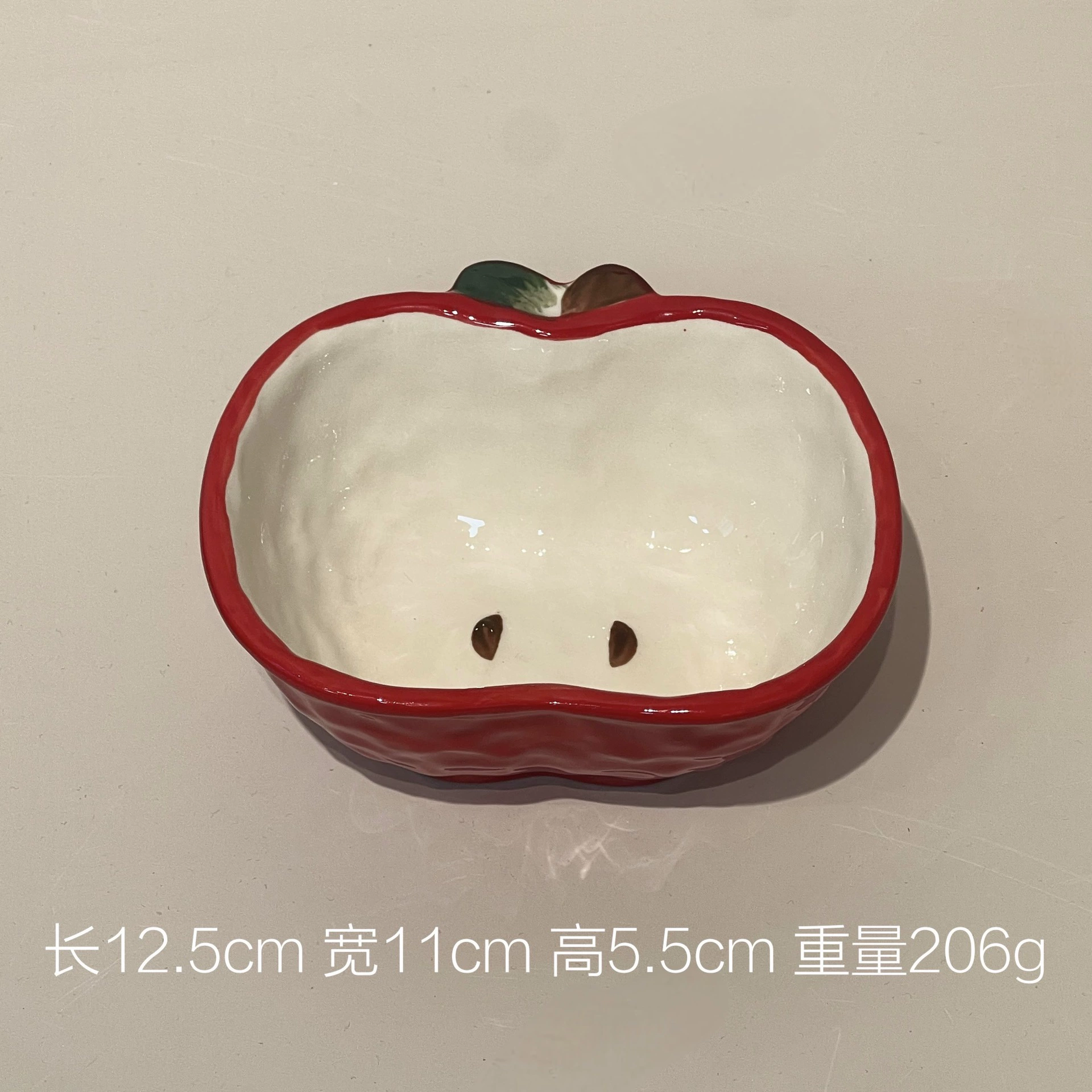 Cute creative apple shape ceramic dishes kitchen utensils dining table placing decoration t practical decoration both