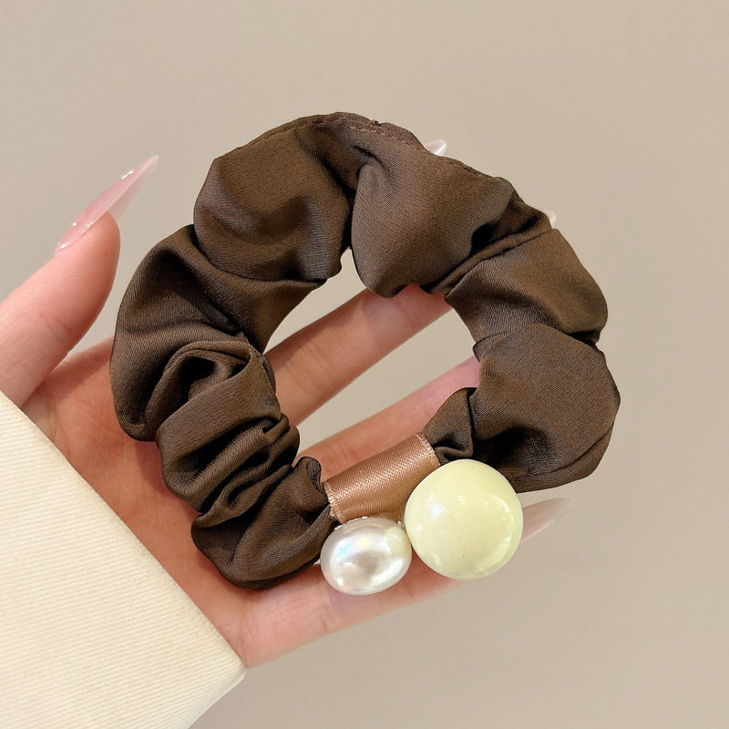 Anillo para el cabello del intestino grueso Mori Cuerda para el cabello de la cola de caballo femenina Albóndigas de sentido avanzado Cuerda para la cabeza Apuntar la cabeza Flor para el cabello Almohos elásticos Almohos para el cabello