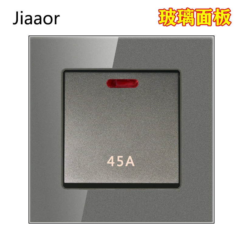 Wall socket panel 86‑type, glass gray, French standard with dual USB‑A + USB‑C, concealed