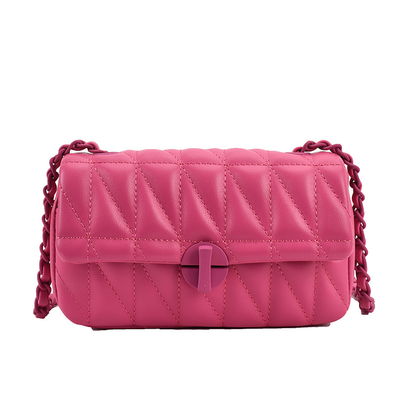 Small Quilted Shoulder Bag In Soft Leather With Chain For Women_voghion.com