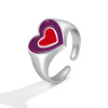 Brand metal ring heart shaped, Aliexpress, European style, on index finger, wholesale