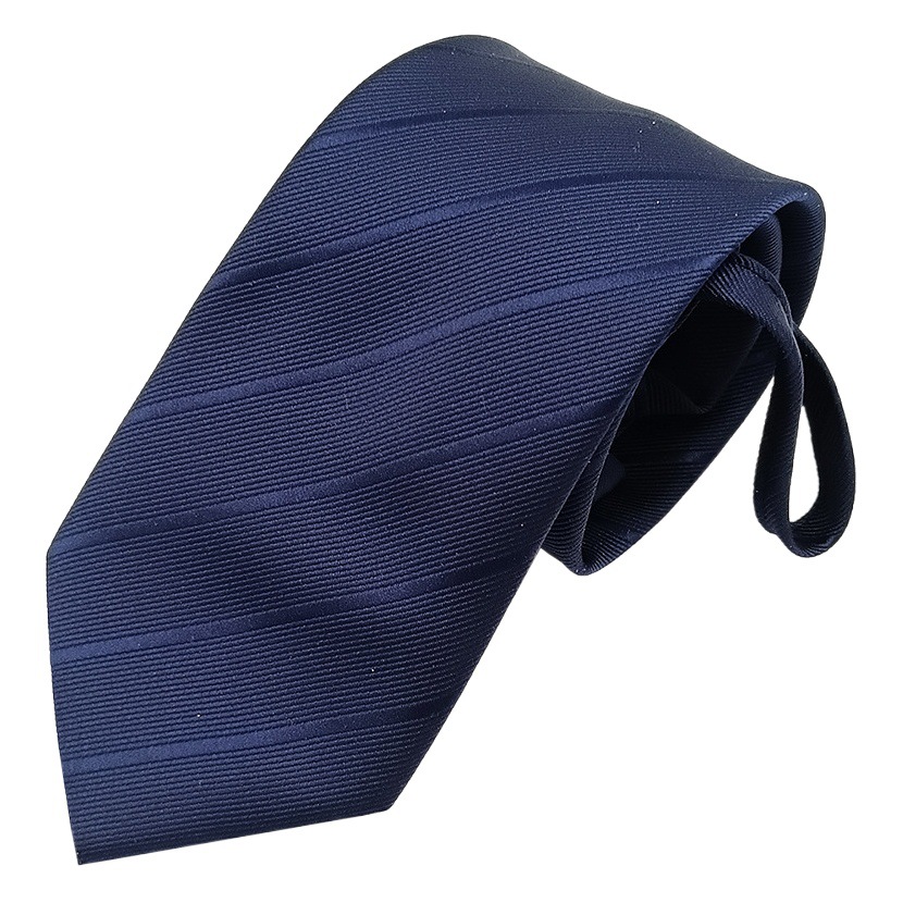 Fabricante en stock Corbata de hombre teñida en hilo Jacquard profesional ropa formal negocio fácil de tirar cremallera a rayas corbata hombres 7cm