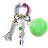 Cross -border crack bead hand string plush type card picker ATM no contact long nail card puller keychain