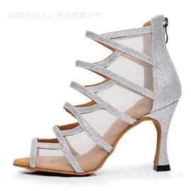 外贸拉美舞蹈bachata时尚交谊舞靴highheels女式高帮拉丁舞鞋室内
