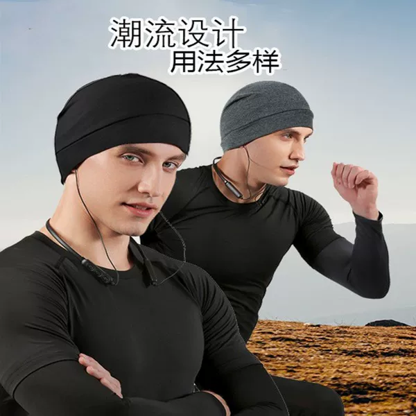 Men's and Women's Cotton Skull Hat Lightweight Brimless Hat Breathable Helmet Lining Sweat-Absorbent Cycling Running Hat Helmet Lower Cap